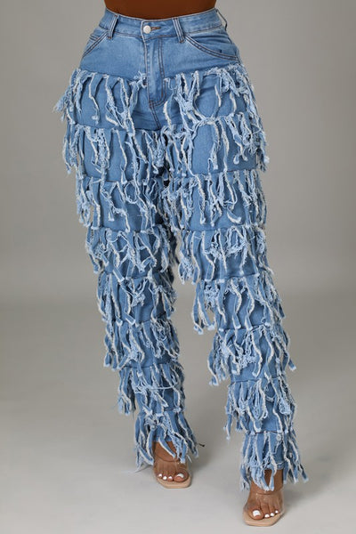 Fringe Denim Jeans – www.Girlie217.com